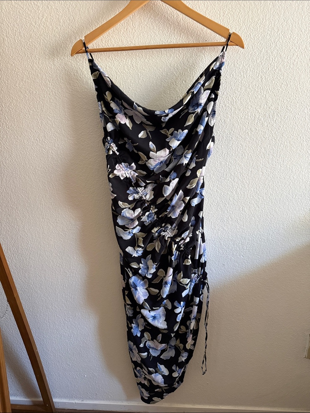 Abercrombie & Fitch Black Floral Cowl Neck Dress